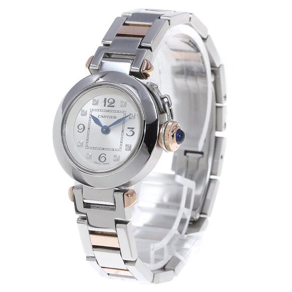 CARTIER Mispacha 8P Diamond Silver Dial Quartz Ladies Watch - Picture 2 of 7